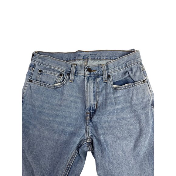 Old Navy Men's Straight Fit Jeans Light Wash 30x30 Blue 100% Cotton Denim - Picture 3 of 7